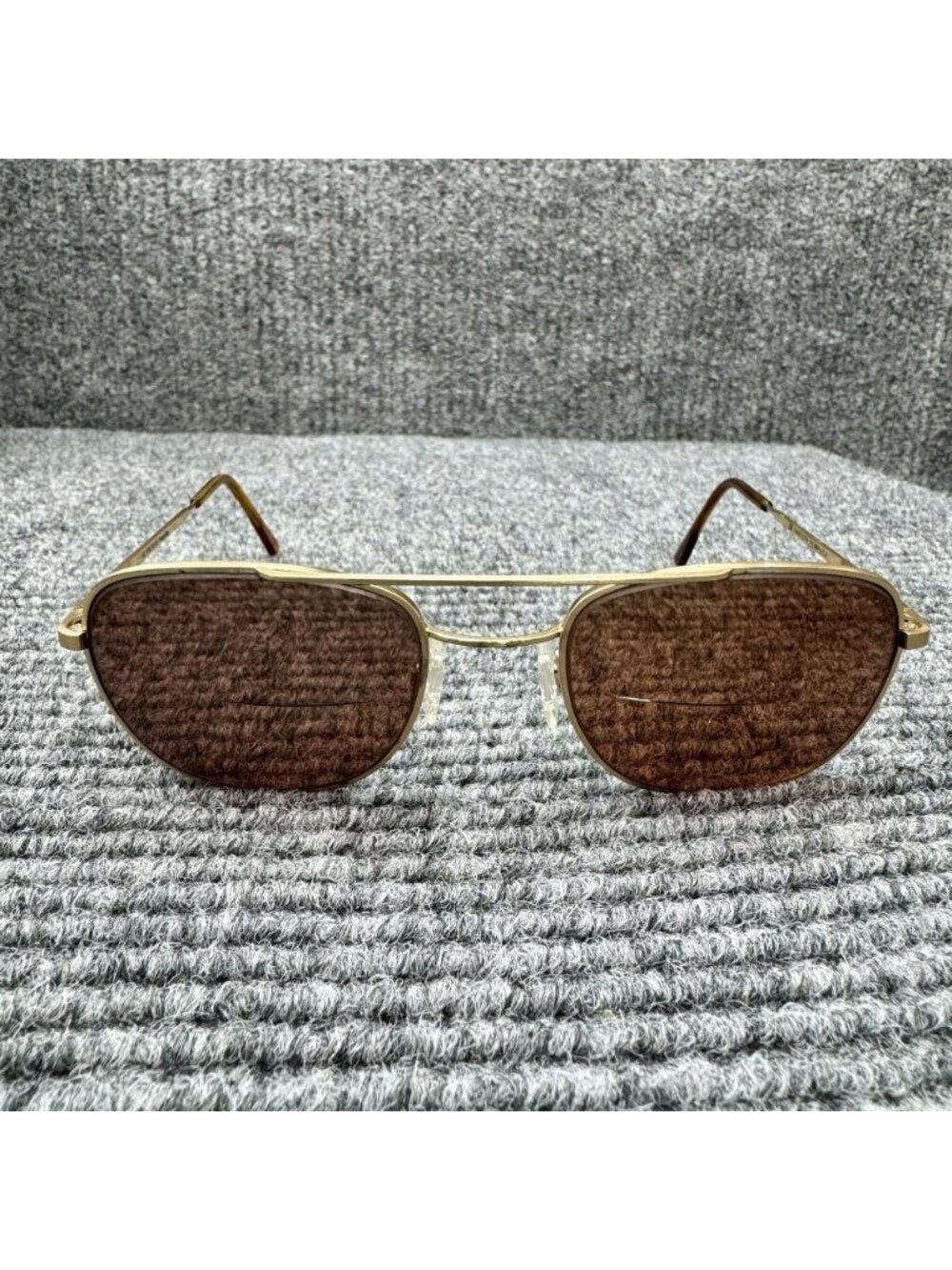 Randolph Eng. RE FGN Gold Aviator Sunglasses FRAMES ONLY 52-20-145 USA Italy VTG